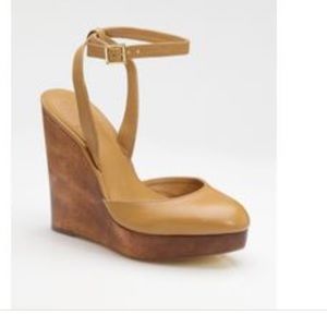 Tory Burch Women's Brown Drea Wood Wedge Sandals